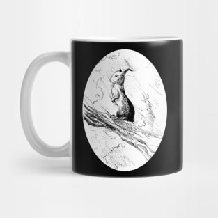 Rabbit on a tree - wildlife inspired art Mug